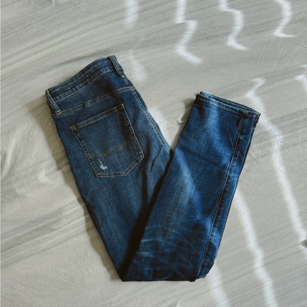American Eagle Blue Boyfriend Jeans Classic Fit